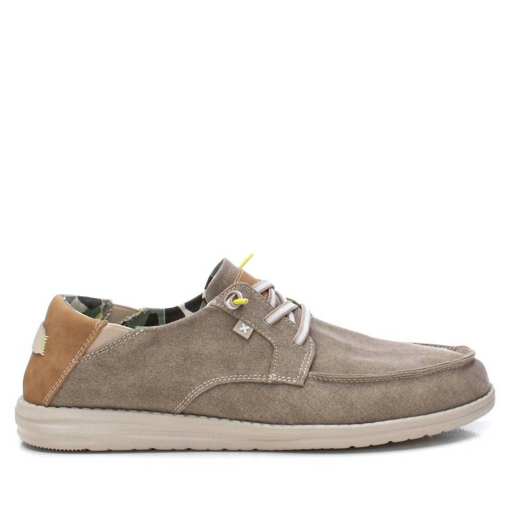 NEW XTI men's comfort boat shoes in beige